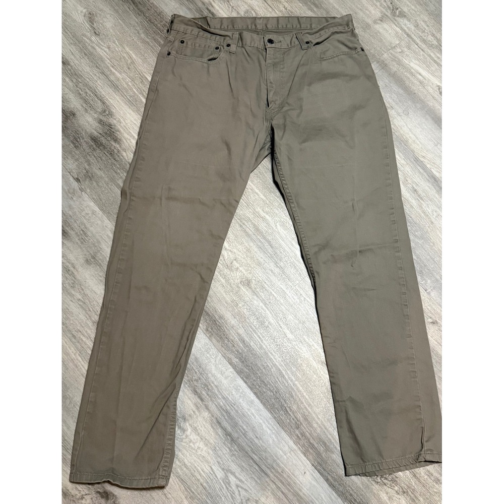 Levis 559 Relaxed Straight Jeans Khaki Tan Twill Mens 38x34 00559-0453